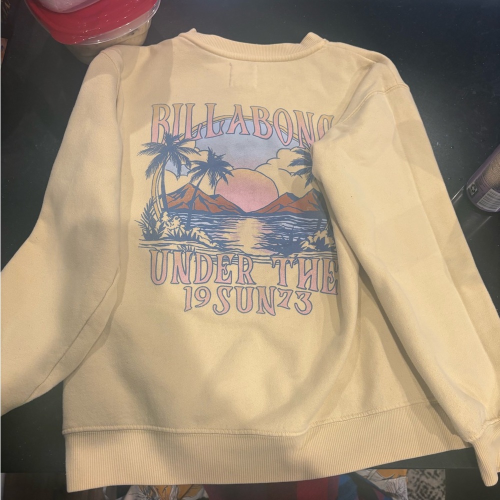 Billabong Yellow Graphic Sweatshirt
